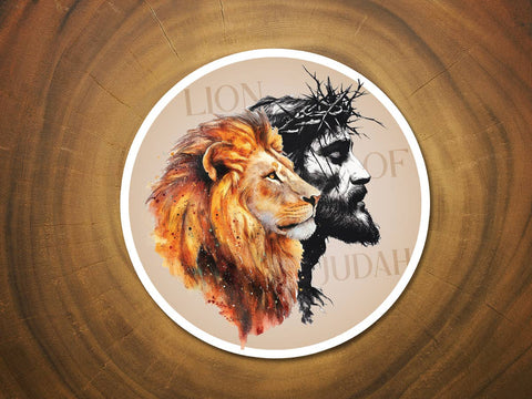 Lion of Judah | Artistic Jesus Sticker | Christian Sticker-MODE-Couture-Boutique-Womens-Clothing