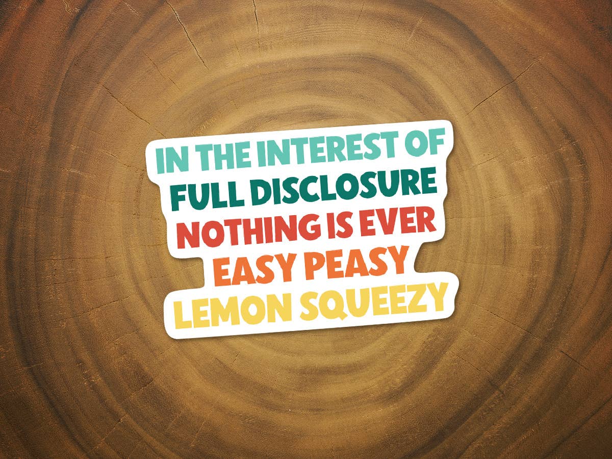 Easy Peasy Lemon Squeezy | Funny Sticker | Waterproof Vinyl-MODE-Couture-Boutique-Womens-Clothing