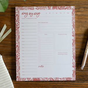 DAY BY DAY DAILY PLANNER PAD IN CITRUS-Planner Notepad-MODE-Couture-Boutique-Womens-Clothing