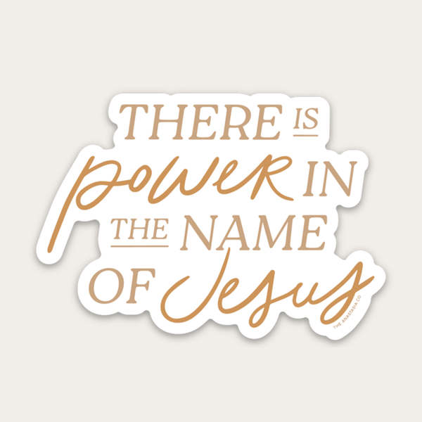 POWER IN THE NAME OF JESUS VINYL STICKER-Sticker/Decal-MODE-Couture-Boutique-Womens-Clothing