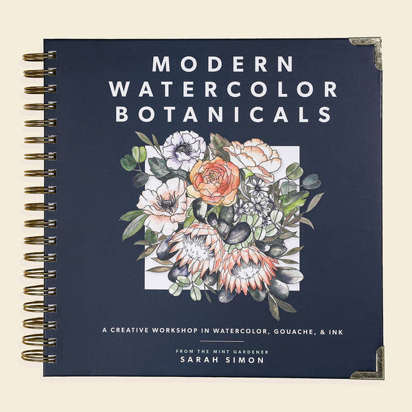 How-to Watercolor Book: Modern Watercolor Botanical (Spiral)-MODE-Couture-Boutique-Womens-Clothing