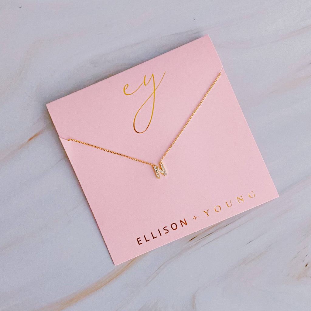 UNDERSTATED BEAUTY INITIAL NECKLACE IN GOLD-NECKLACE-MODE-Couture-Boutique-Womens-Clothing