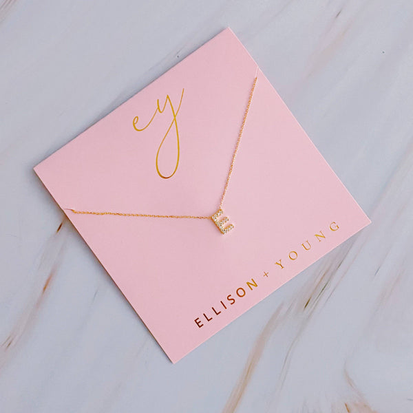 UNDERSTATED BEAUTY INITIAL NECKLACE IN GOLD-NECKLACE-MODE-Couture-Boutique-Womens-Clothing