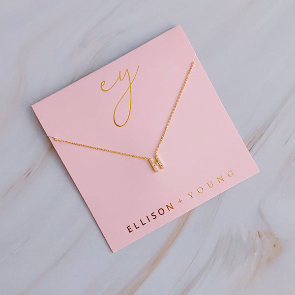 UNDERSTATED BEAUTY INITIAL NECKLACE IN GOLD-NECKLACE-MODE-Couture-Boutique-Womens-Clothing