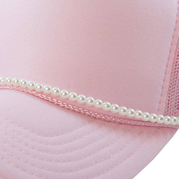 CIRCULAR PEARL CHAIN FOR HAT IN WHITE-Hat Chain-MODE-Couture-Boutique-Womens-Clothing