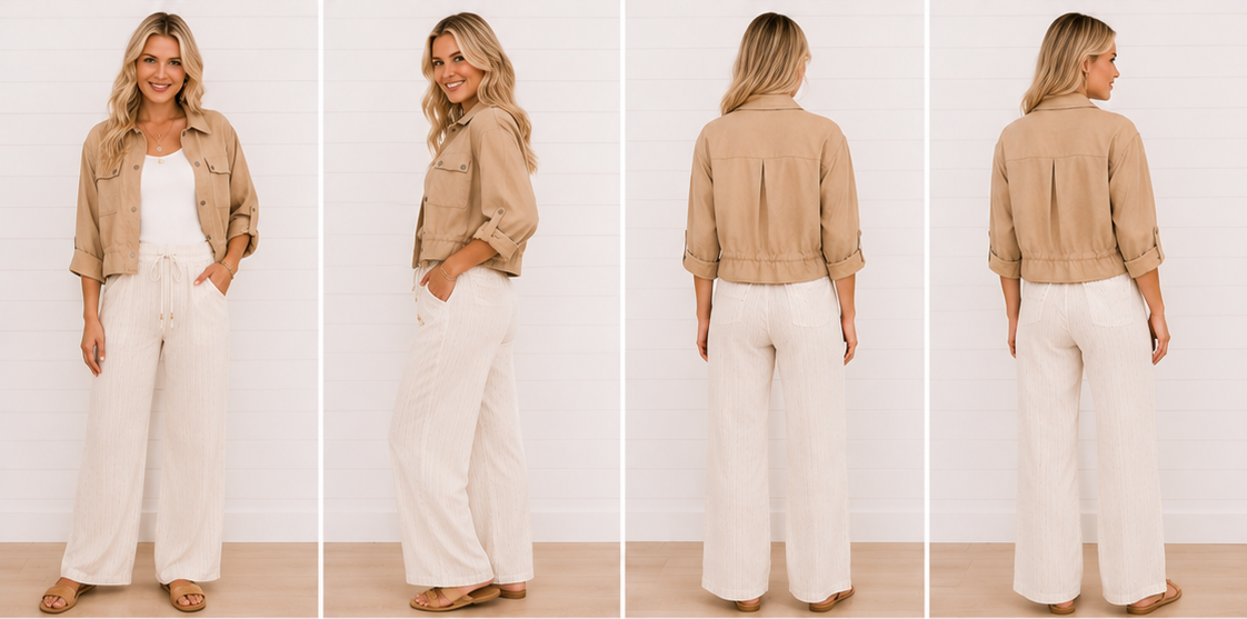 SALTED CARAMEL MOCHA PLEASE UTILITY JACKET IN KHAKI