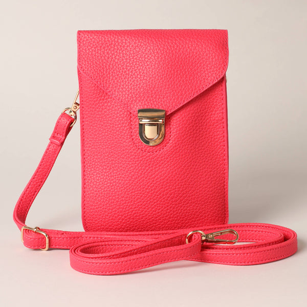 Cell Phone Holder Crossbody Bag: in Black-MODE-Couture-Boutique-Womens-Clothing