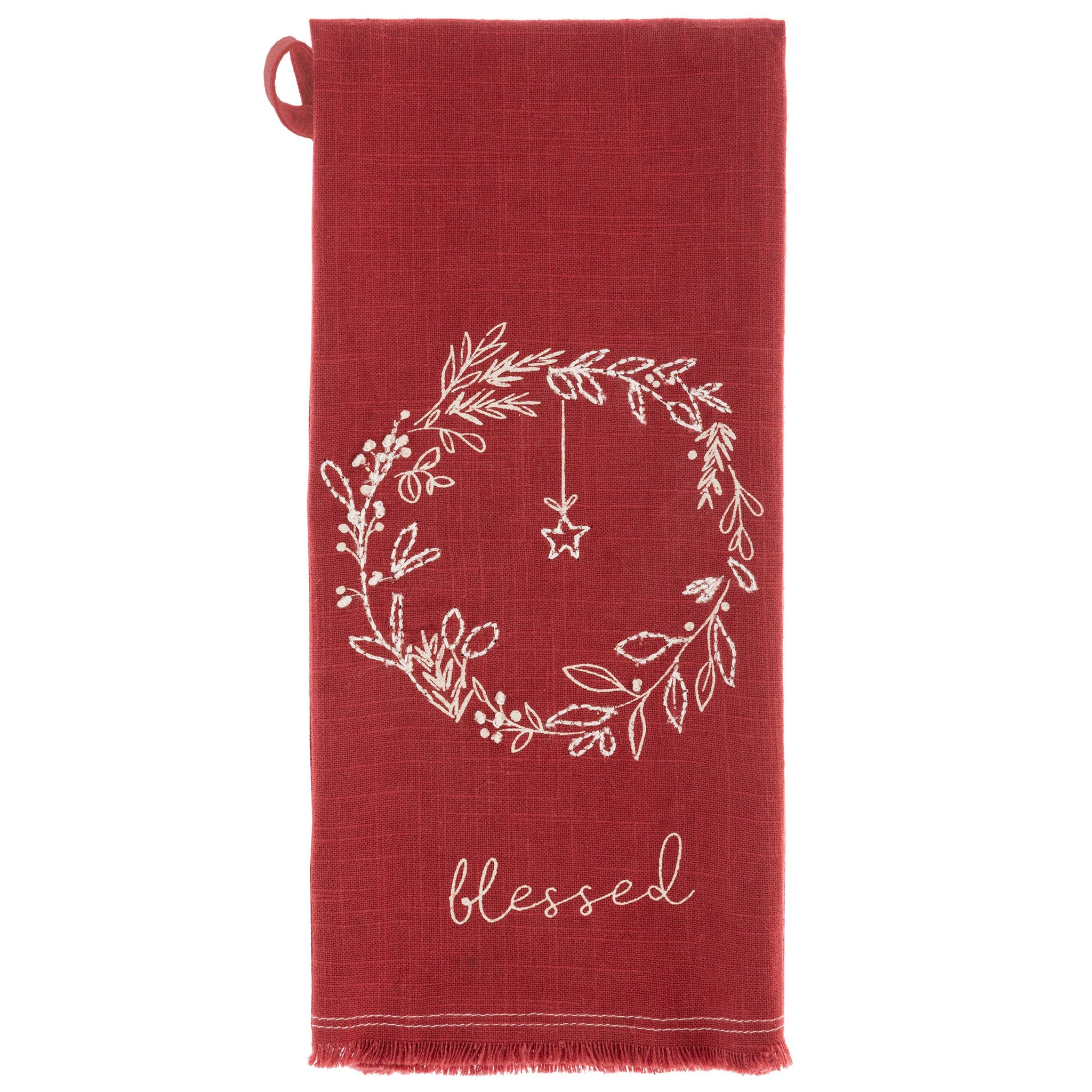 EMBROIDERED COTTON TEA TOWELS-MODE-Couture-Boutique-Womens-Clothing