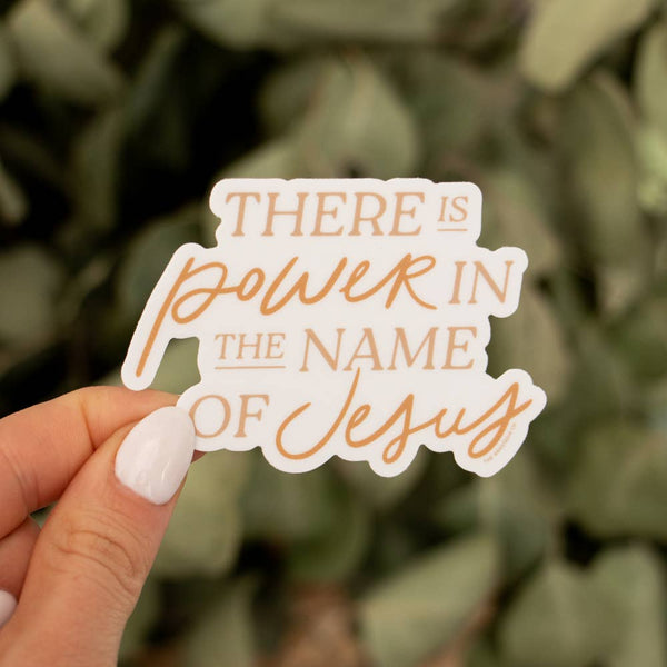POWER IN THE NAME OF JESUS VINYL STICKER-Sticker/Decal-MODE-Couture-Boutique-Womens-Clothing