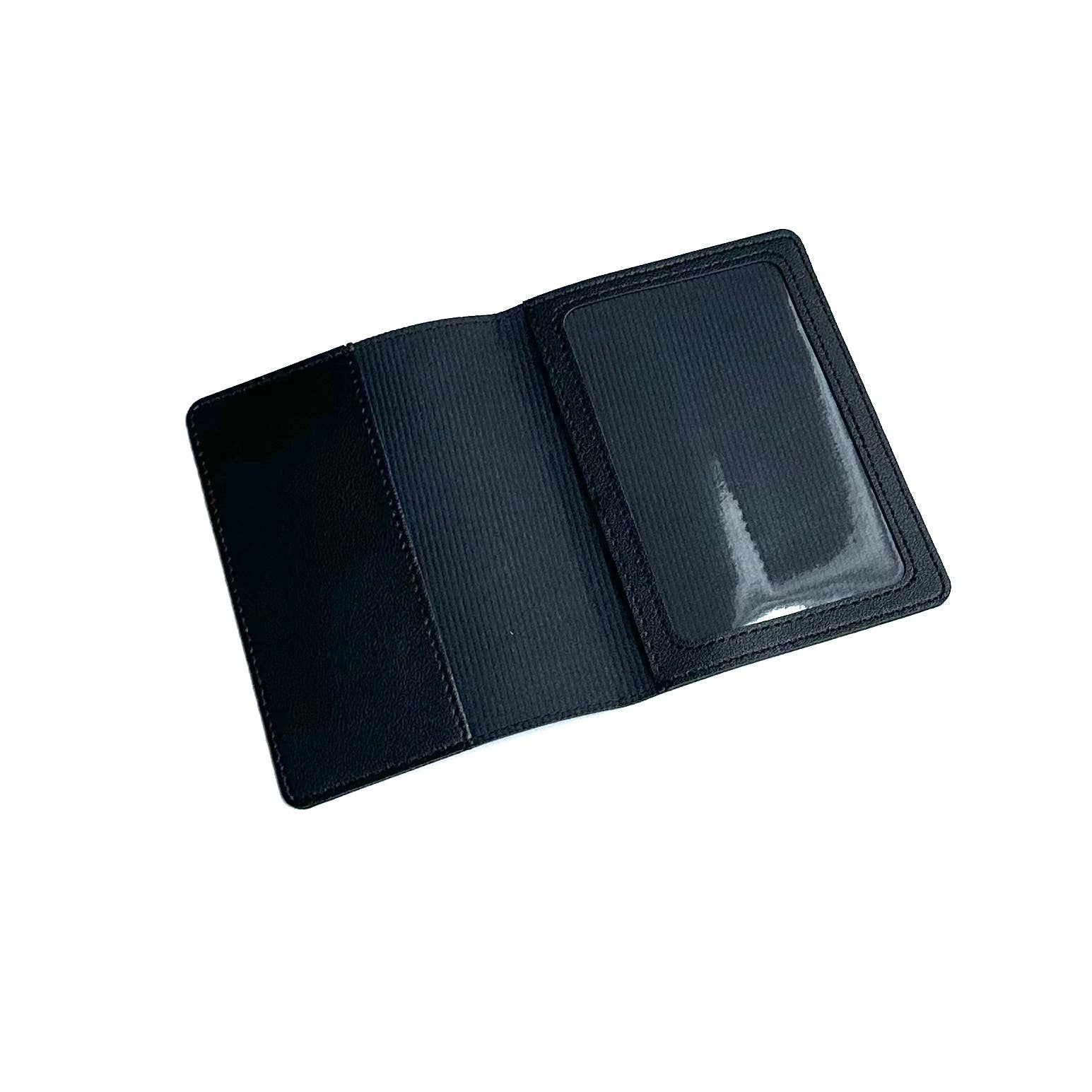 VEGAN LEATHER TRAVEL PASSPORT COVER CASE IN BLACK-MODE-Couture-Boutique-Womens-Clothing