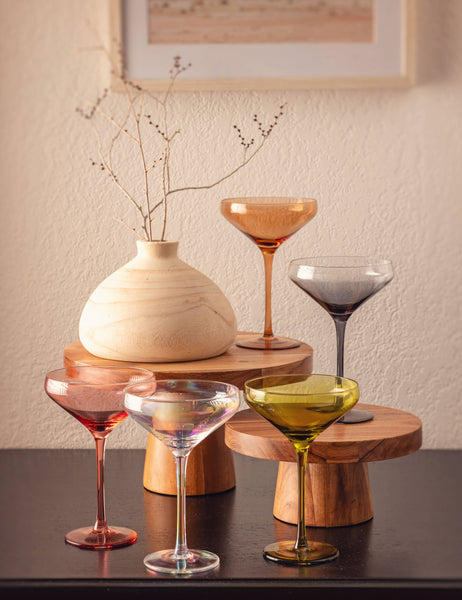 MID CENTURY MARTINI COUPE SET OF 4 IN FAWN-BARWARE-MODE-Couture-Boutique-Womens-Clothing