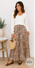 ALIYAH LEOPARD PRINT PLEATED MAXI SKIRT-SKIRTS-MODE-Couture-Boutique-Womens-Clothing