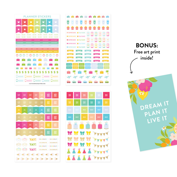 PLANNER STICKER PACK-Planner STICKERS-MODE-Couture-Boutique-Womens-Clothing