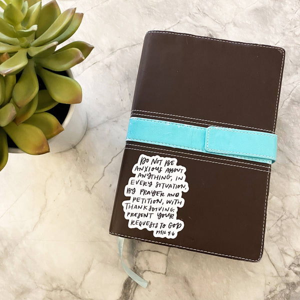 Philippians 4:6 | Fridge magnets | Christian magnet: Black & White-MODE-Couture-Boutique-Womens-Clothing