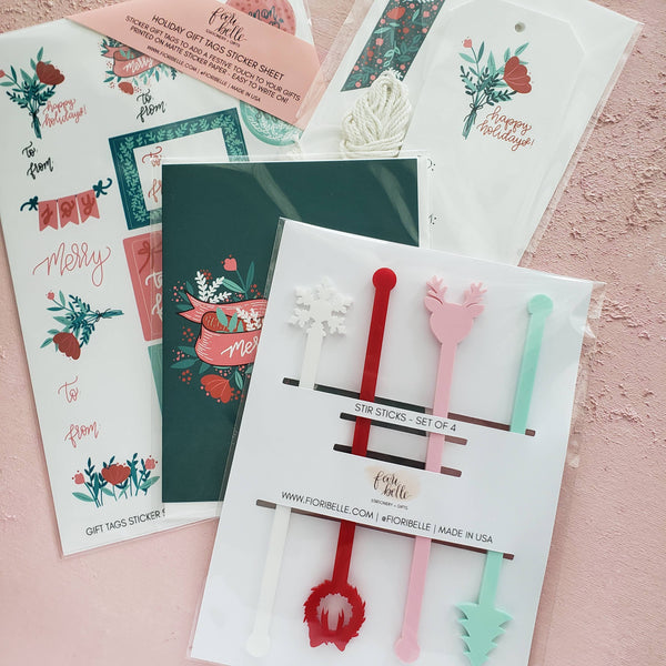 ACRYLIC CHRISTMAS STIR STICKS ASSORTED-BARWARE-MODE-Couture-Boutique-Womens-Clothing