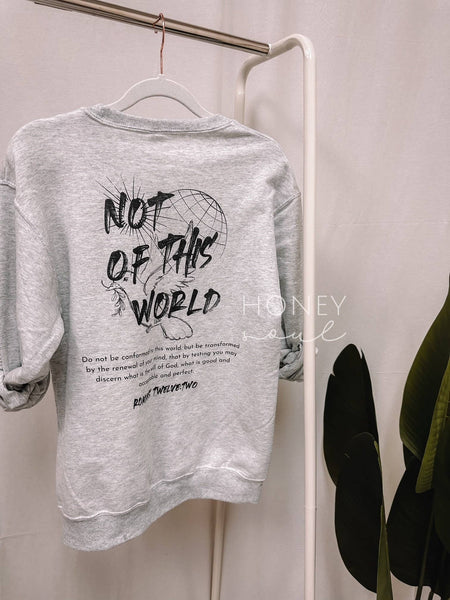 NOT OF THIS WORLD GRAPHIC CREWNECK IN SAND-Graphic Sweatshirt-MODE-Couture-Boutique-Womens-Clothing