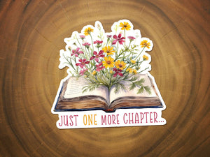 Just One More Chapter | Book With Flowers | Cute Sticker-MODE-Couture-Boutique-Womens-Clothing