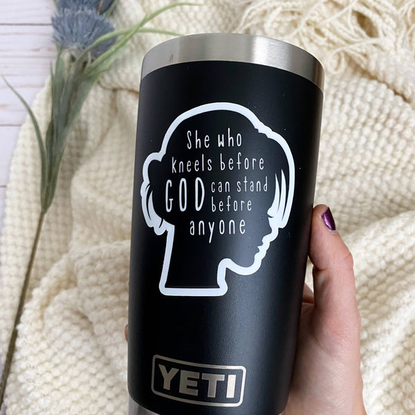 She Who Kneels Before God Sticker: Large-MODE-Couture-Boutique-Womens-Clothing