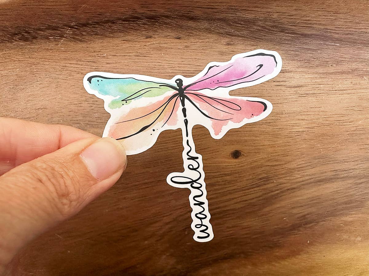 Watercolor Dragonfly Sticker | Wanderlust | Waterproof-MODE-Couture-Boutique-Womens-Clothing