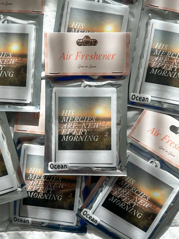 His mercies are new every day, car air freshener-MODE-Couture-Boutique-Womens-Clothing