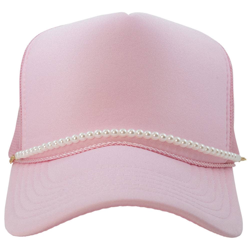 CIRCULAR PEARL CHAIN FOR HAT IN WHITE-Hat Chain-MODE-Couture-Boutique-Womens-Clothing