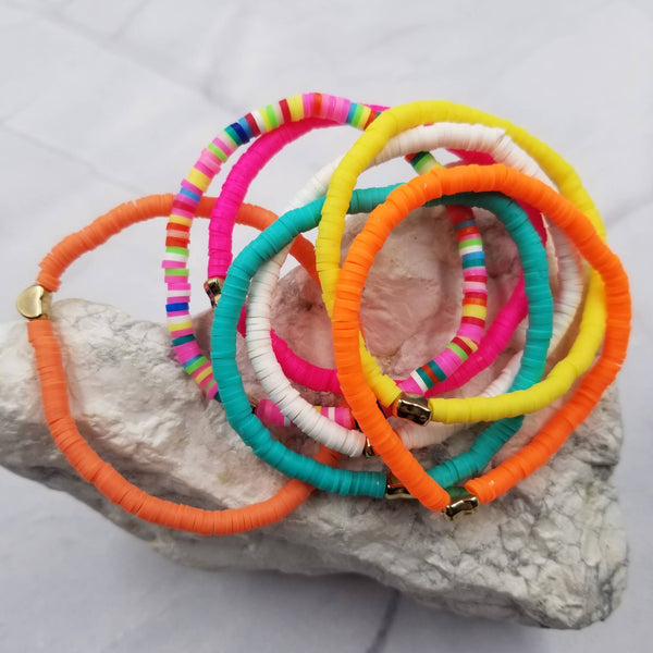 HEART HEISHI BRACELETS (SINGLE)-MODE-Couture-Boutique-Womens-Clothing