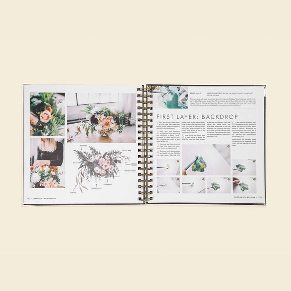 How-to Watercolor Book: Modern Watercolor Botanical (Spiral)-MODE-Couture-Boutique-Womens-Clothing