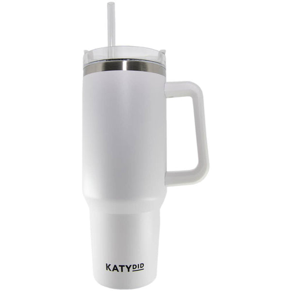 38 OZ TUMBLER WITH HANDLE IN WHITE-BARWARE-MODE-Couture-Boutique-Womens-Clothing