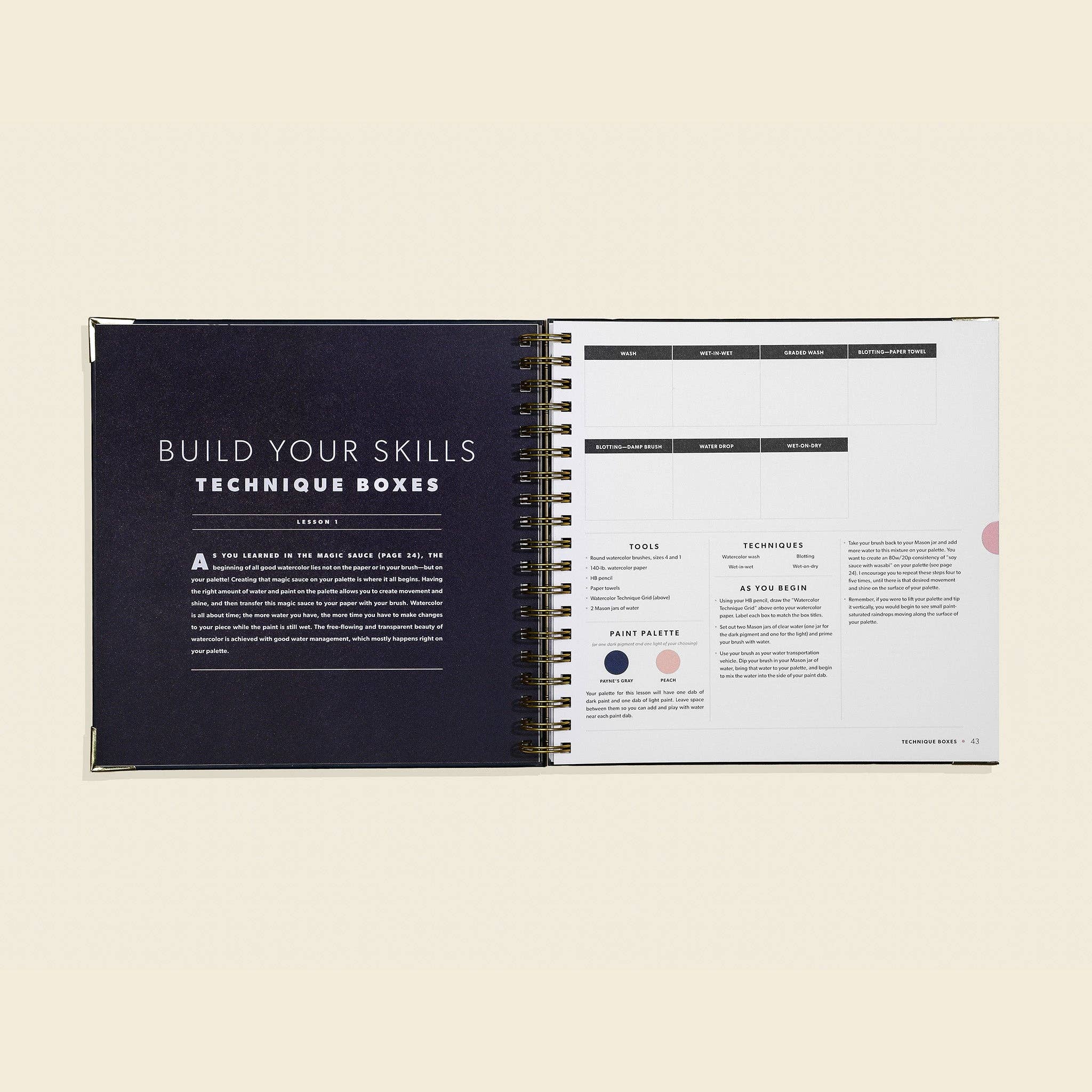 How-to Watercolor Book: Modern Watercolor Botanical (Spiral)-ACTIVITY BOOK-MODE-Couture-Boutique-Womens-Clothing