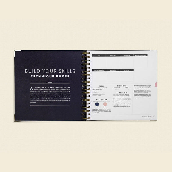 How-to Watercolor Book: Modern Watercolor Botanical (Spiral)-MODE-Couture-Boutique-Womens-Clothing