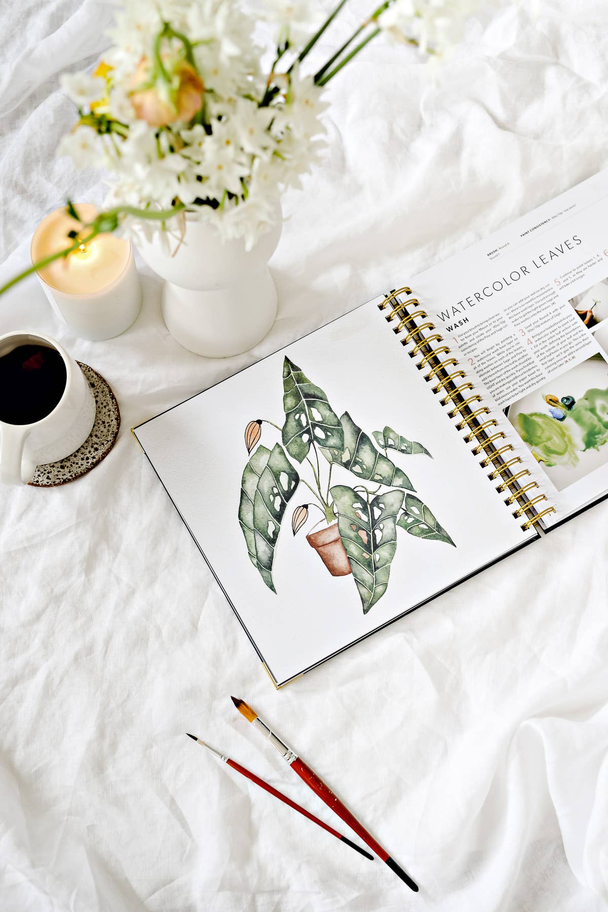 How-to Watercolor Book: Modern Watercolor Botanical (Spiral)-ACTIVITY BOOK-MODE-Couture-Boutique-Womens-Clothing