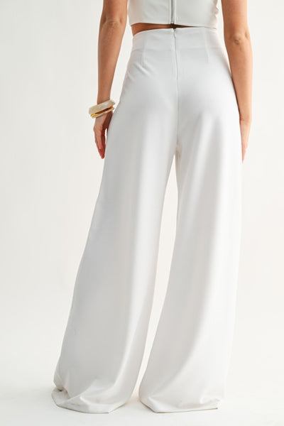 SEASIDE DRIFT PALAZZO PANTS IN WHITE-Palazzo Pants-MODE-Couture-Boutique-Womens-Clothing