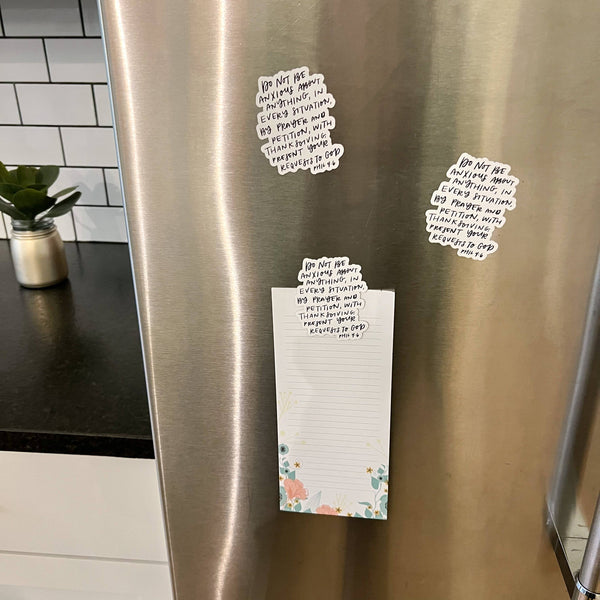 Philippians 4:6 | Fridge magnets | Christian magnet: Black & White-MODE-Couture-Boutique-Womens-Clothing