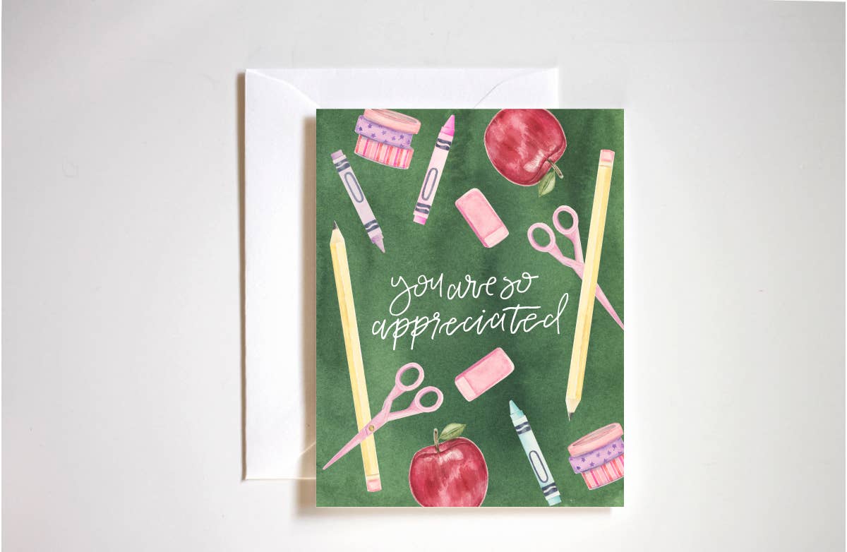 You're so appreciated teacher card-MODE-Couture-Boutique-Womens-Clothing