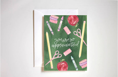 You're so appreciated teacher card-MODE-Couture-Boutique-Womens-Clothing
