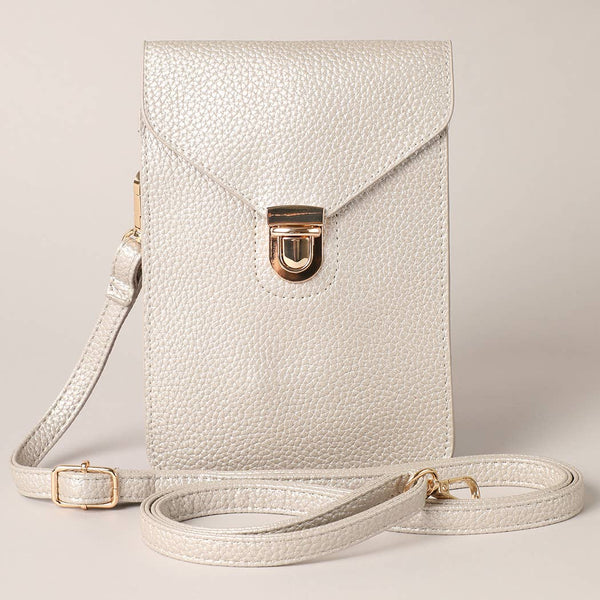 Cell Phone Holder Crossbody Bag: in Black-MODE-Couture-Boutique-Womens-Clothing