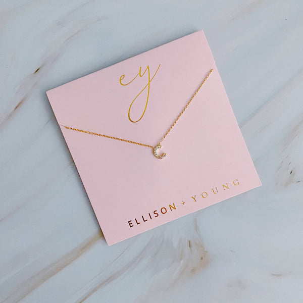 UNDERSTATED BEAUTY INITIAL NECKLACE IN GOLD-NECKLACE-MODE-Couture-Boutique-Womens-Clothing