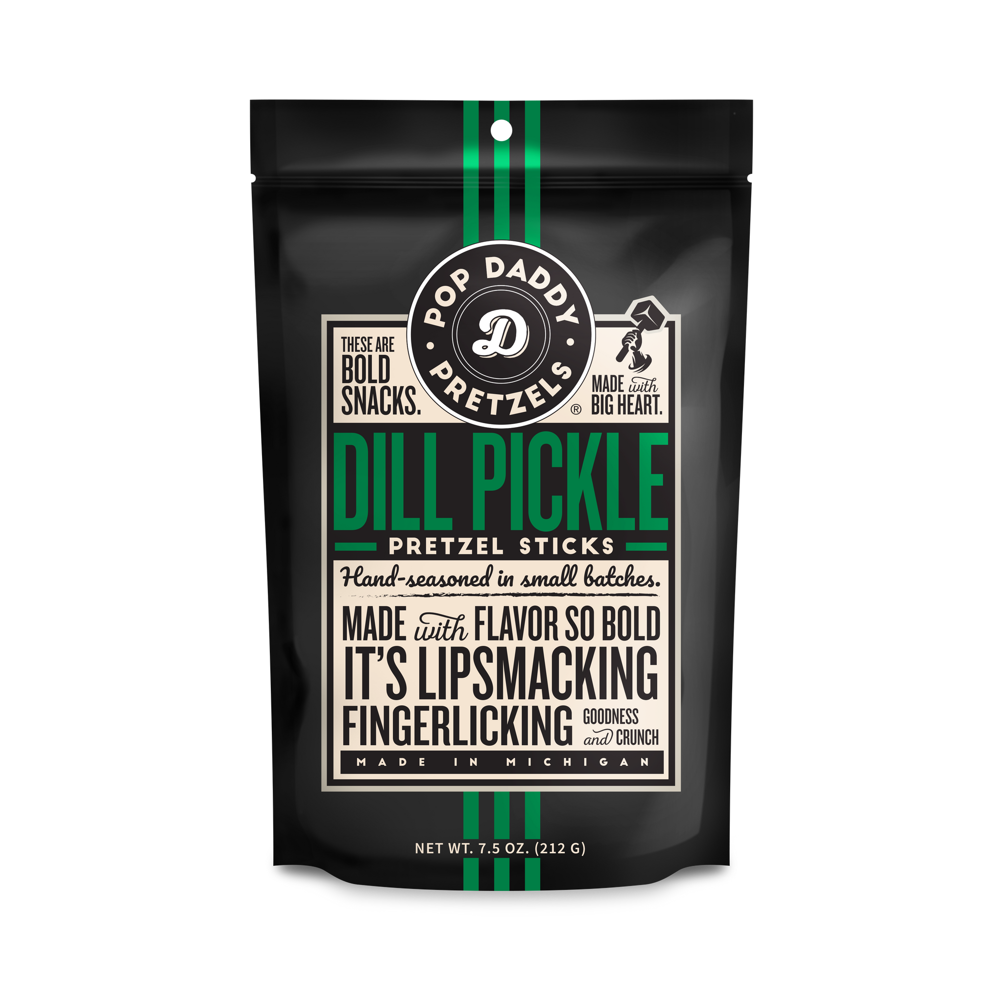 Pop Daddy – Dill Pickle Seasoned Pretzels 7.5oz-pretzels-MODE-Couture-Boutique-Womens-Clothing