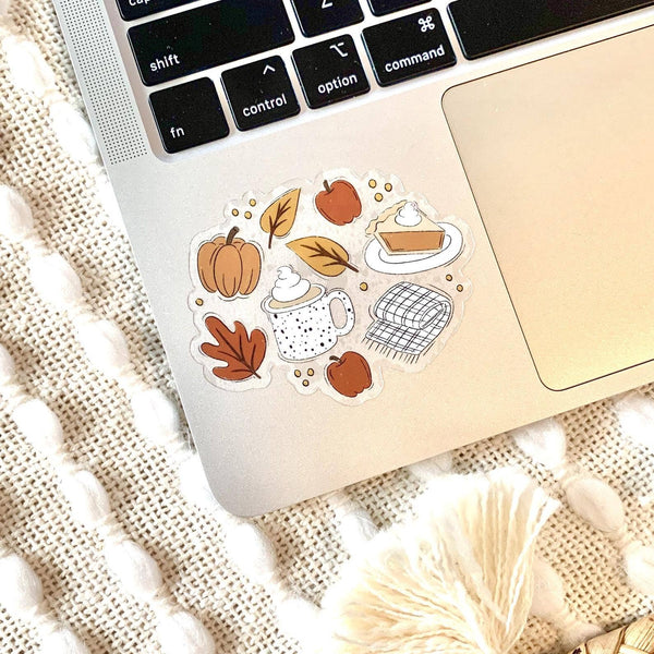 Clear Fall Favorites 3x3 in. Sticker-MODE-Couture-Boutique-Womens-Clothing