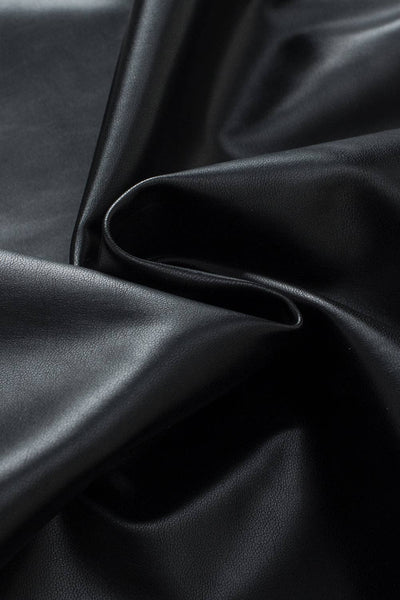 BLACK FAUX LEATHER CREW NECK TANK IN BLACK-MODE-Couture-Boutique-Womens-Clothing