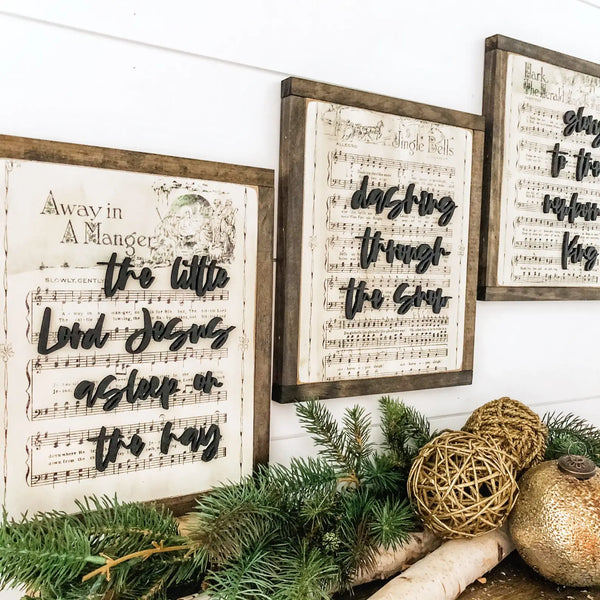 Christmas Carol Vintage Signs: Hark the Herald Angel-MODE-Couture-Boutique-Womens-Clothing