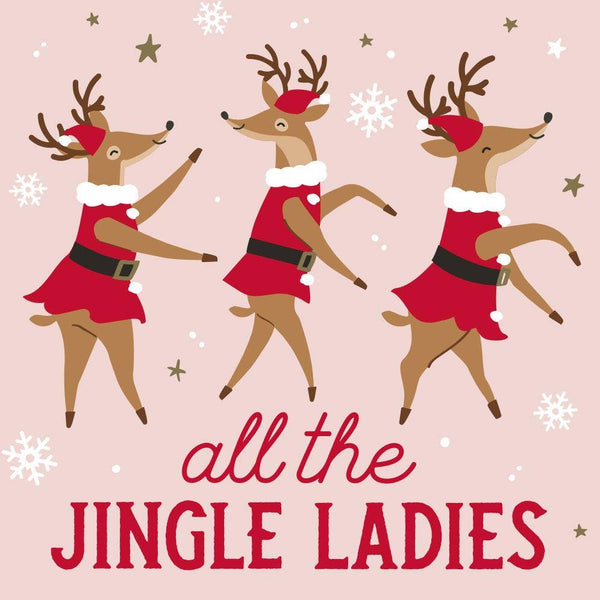 Funny Christmas Cocktail Napkins | Jingle Ladies - 20ct: Default Title-MODE-Couture-Boutique-Womens-Clothing