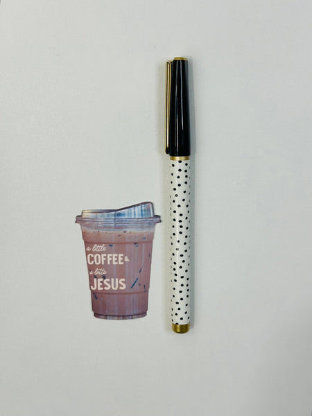 Iced coffee and Jesus sticker, coffee and Jesus lover-MODE-Couture-Boutique-Womens-Clothing