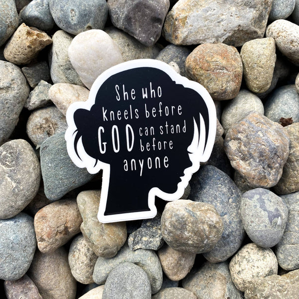 She Who Kneels Before God Sticker: Large-MODE-Couture-Boutique-Womens-Clothing