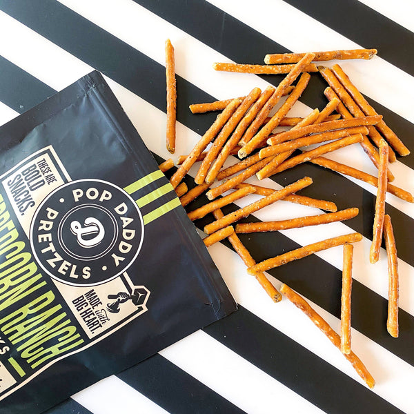 POP DADDY PEPPERCORN RANCH SEASONED PRETZELS 7.5 OZ-pretzels-MODE-Couture-Boutique-Womens-Clothing