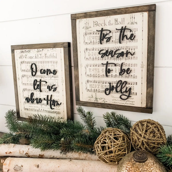 Christmas Carol Vintage Signs: Hark the Herald Angel-MODE-Couture-Boutique-Womens-Clothing