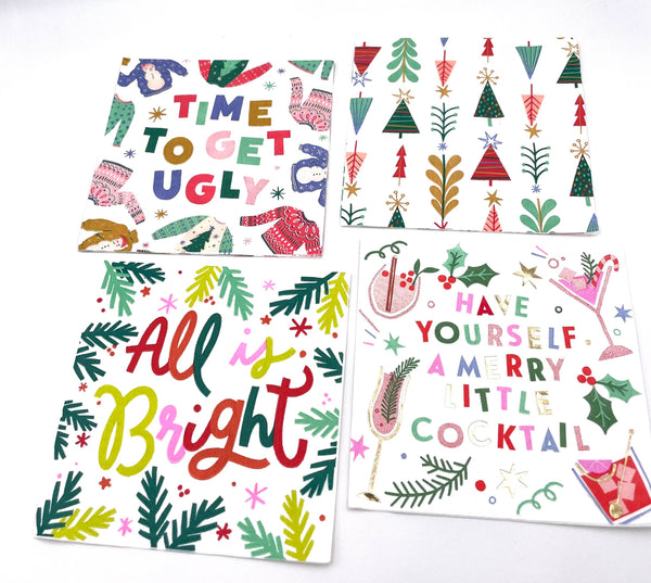 Christmas Napkins | Merry Little Cocktail - Foil - 20ct-MODE-Couture-Boutique-Womens-Clothing