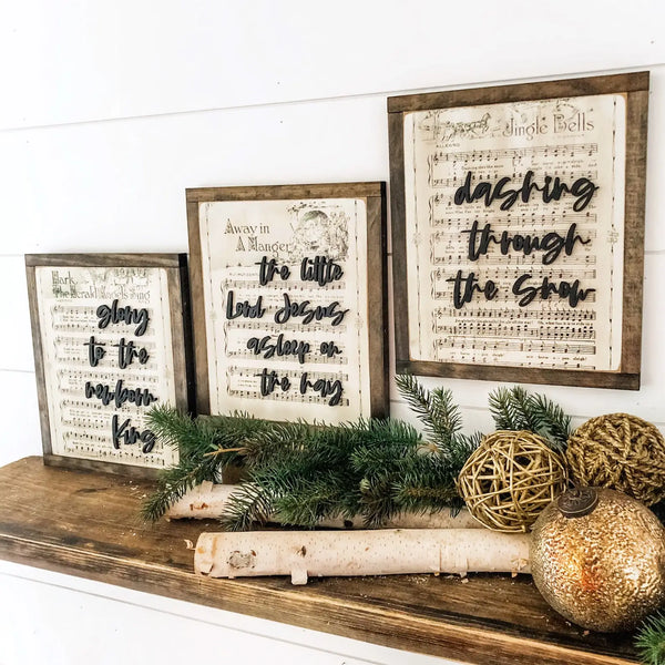 Christmas Carol Vintage Signs: Hark the Herald Angel-MODE-Couture-Boutique-Womens-Clothing