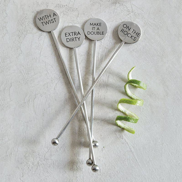 Stainless Steel Stir Sticks - Cocktails-MODE-Couture-Boutique-Womens-Clothing