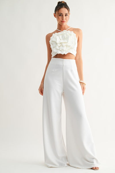SEASIDE DRIFT PALAZZO PANTS IN WHITE-Palazzo Pants-MODE-Couture-Boutique-Womens-Clothing
